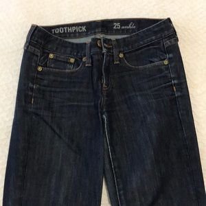 Worn denim jeans